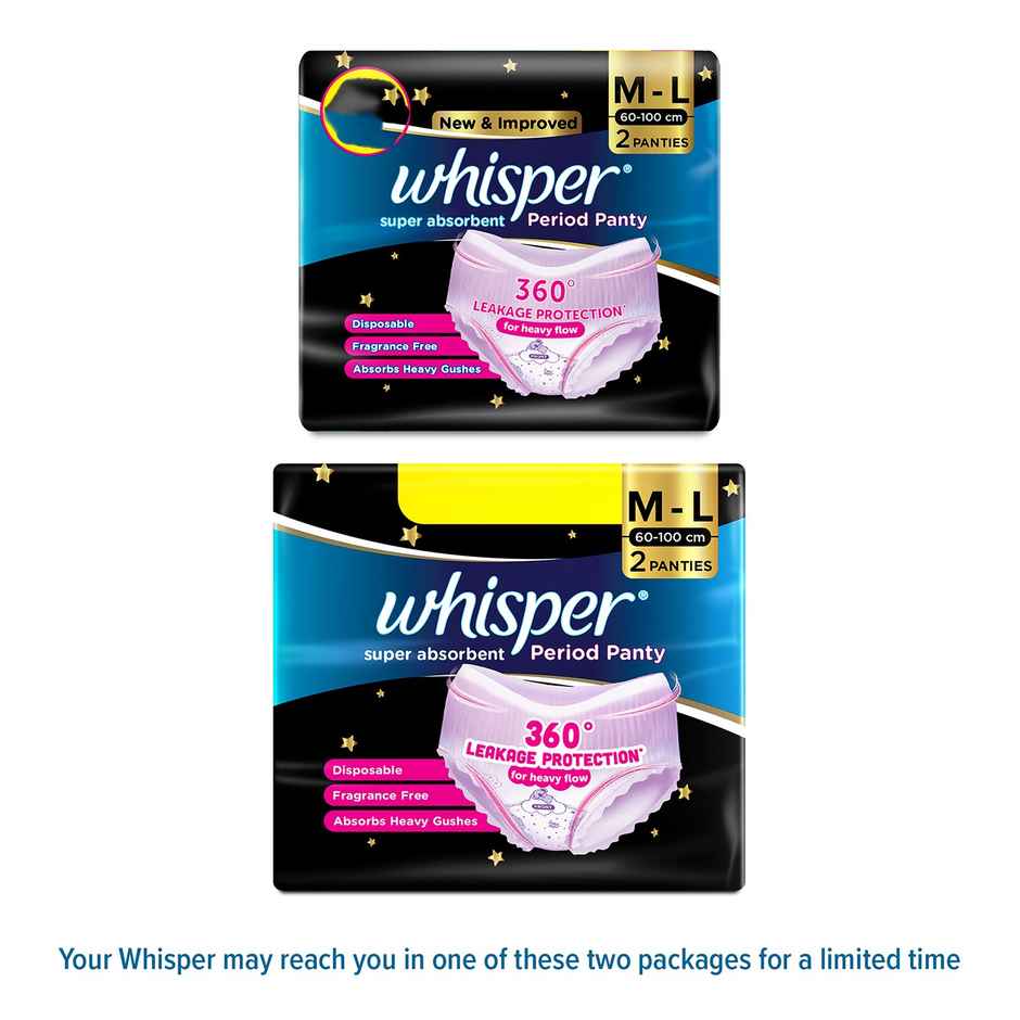 Whisper Super Absorbent Period Panty | M-L