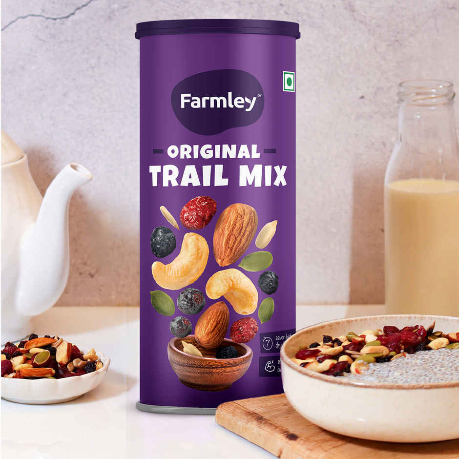 Farmley Trail Mix Dry Fruit- Almonds, Cashews, Cranberries, Blueberries, Blackcurrant & More
