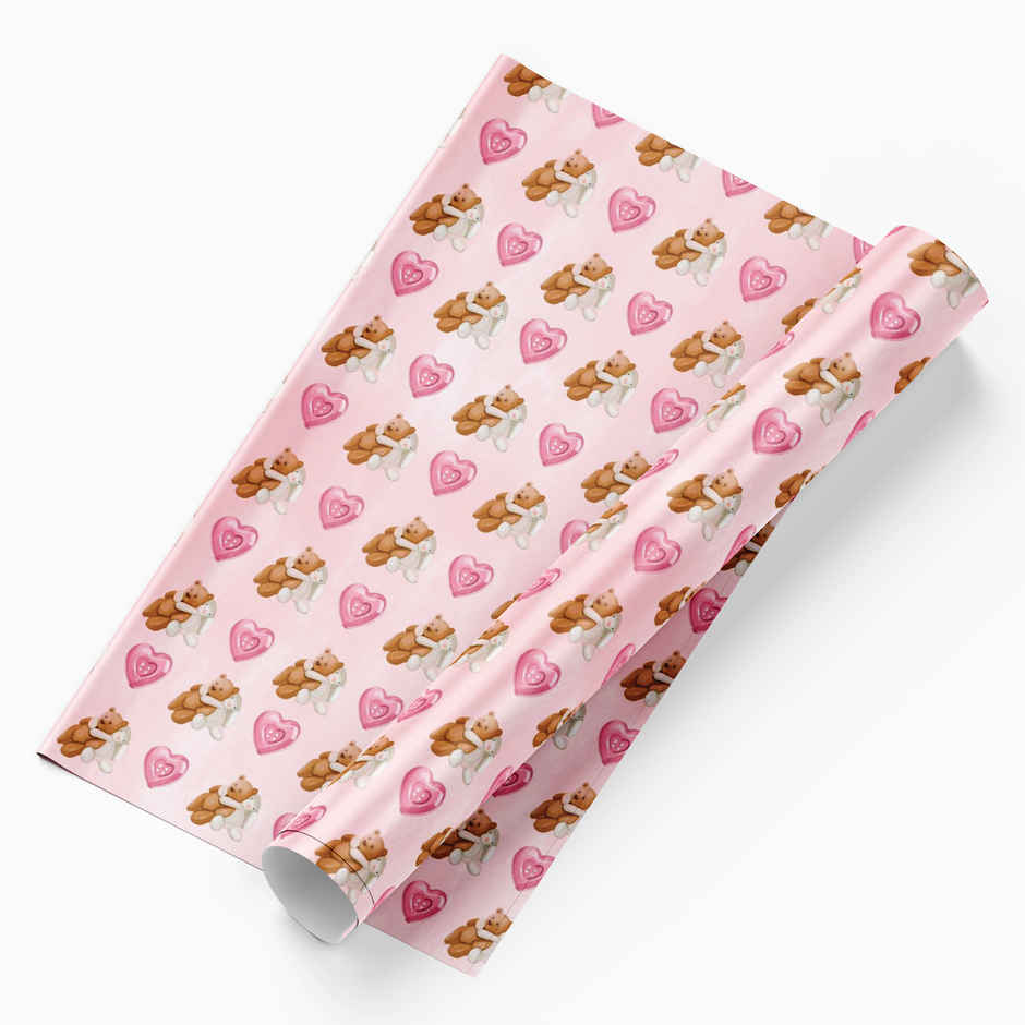 Tiger Notes Gift Wrap | Pink Teddy