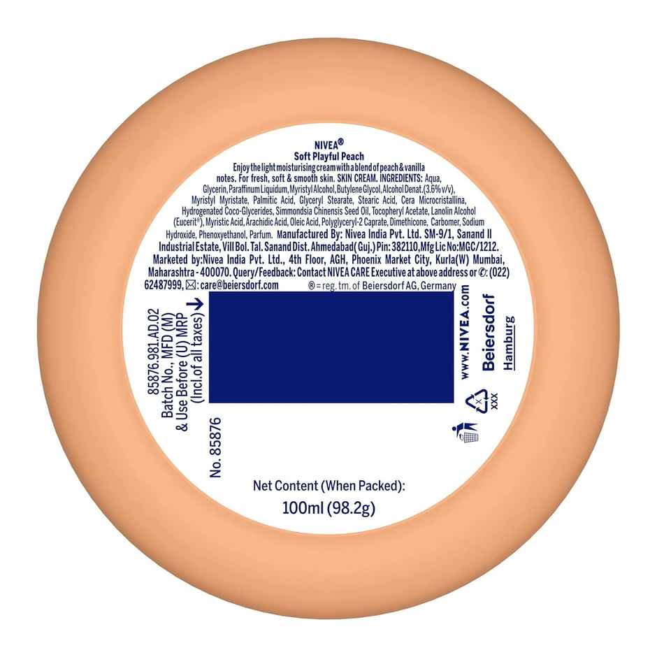 Nivea Soft Light Playful Peach Moisturizing Cream
