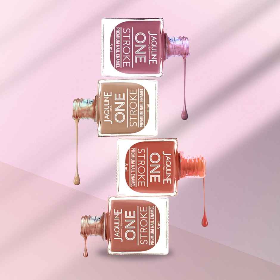 Jaquline USA Color Crush Nail Paint Set of 4 | Long Lasting | Chip Resistant | Highly Pigmented