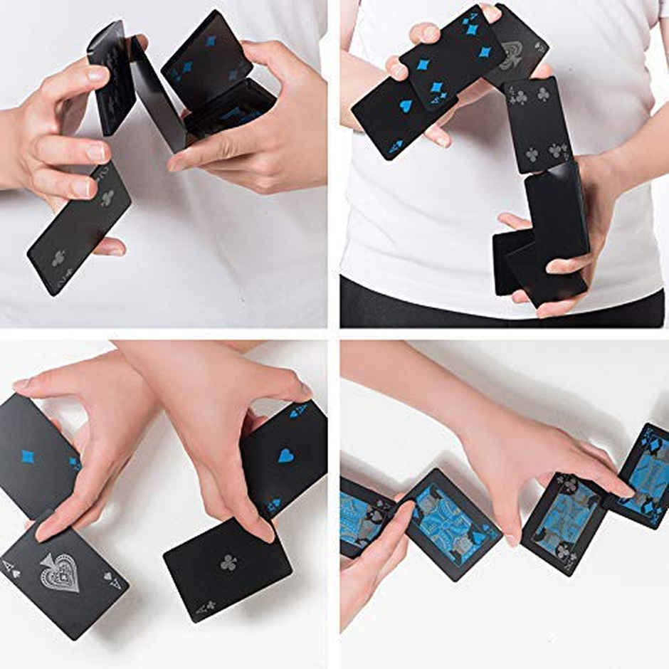 Toyshine Waterproof Black Plastic Poker Playing Cards