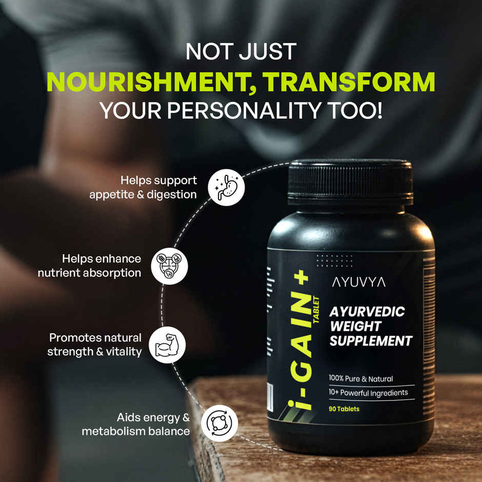 Ayuvya i-Gain+ Ayurvedic Weight Gain Tablets