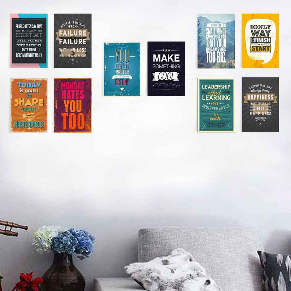 Paper Plane Design Wall Posters For Office Decor | Set of 10 | Size | 12 Inch x 18 Inch | D4