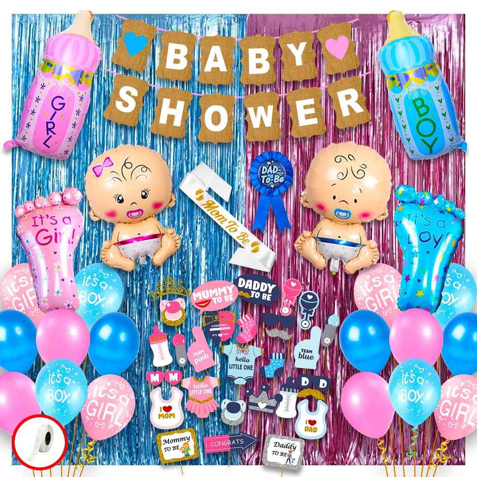 Baby Shower Decoration Items | Pack Of 92 | Party Propz