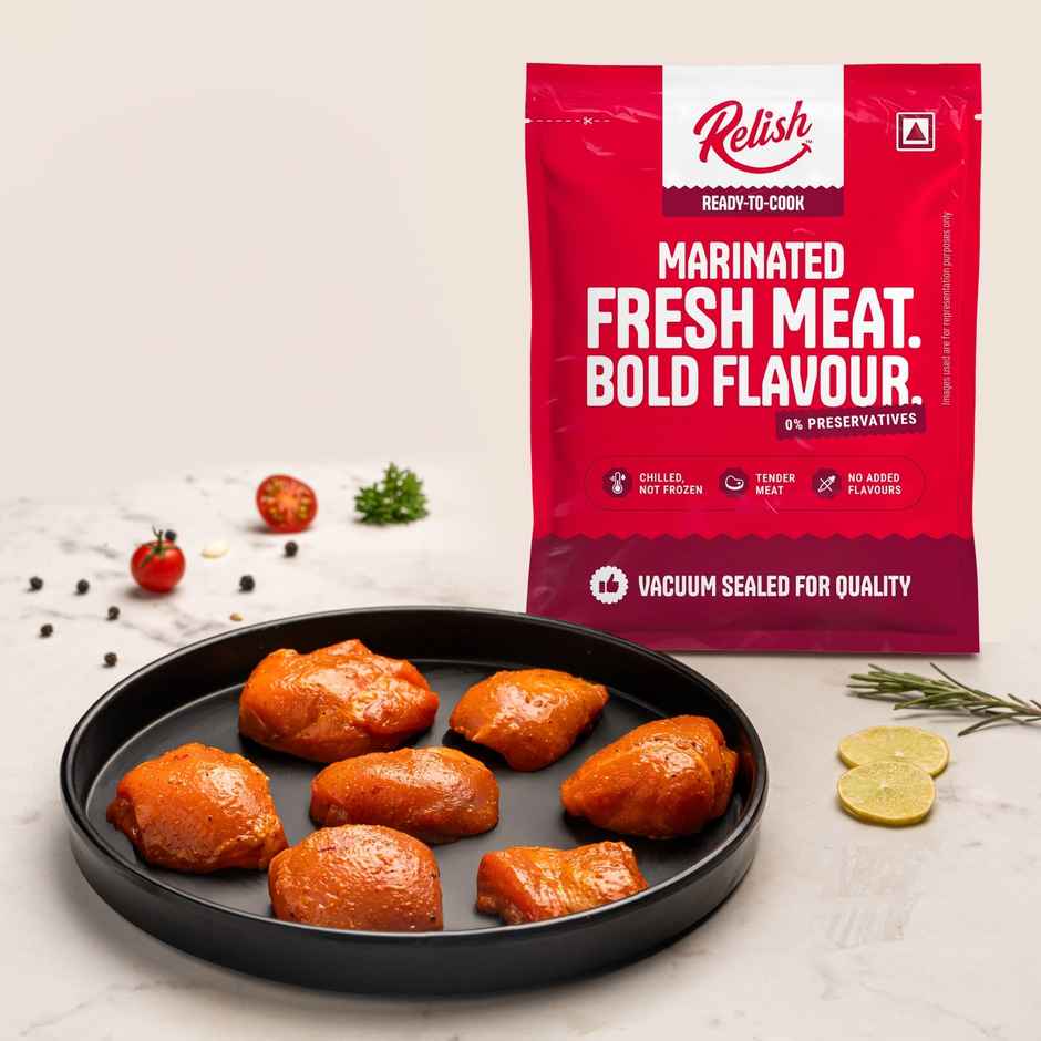 Relish Tandoori Chicken Tikka | Energy - 280 Kcal | Protein - 45.48 g / 100 g