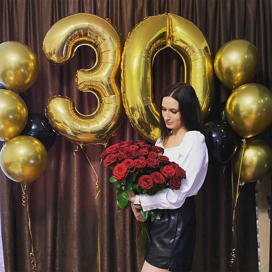 0-9 Number Foil Balloons Set | 18 Inches | Party Propz