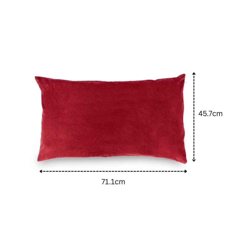 Wakefit Waterproof Pillow Protector | 28x18 in | Terry Cotton | Set of 2 | Maroon | Zipper Closure