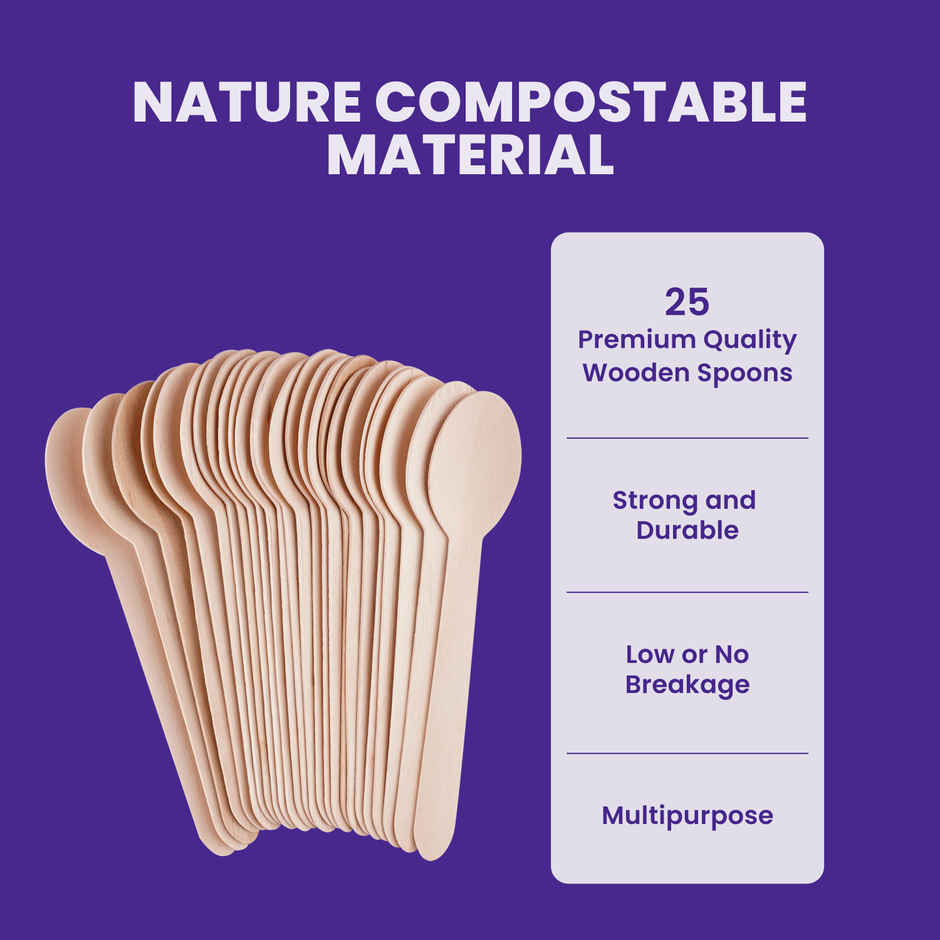 BAY6 Wooden Spoon - Pack of 25