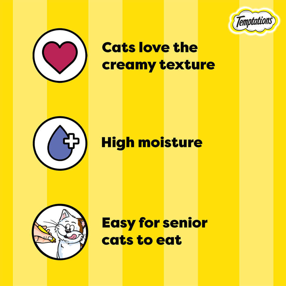 Temptations Adult Maguro & Scallop Creamy Purrrr-ee Cat Treats