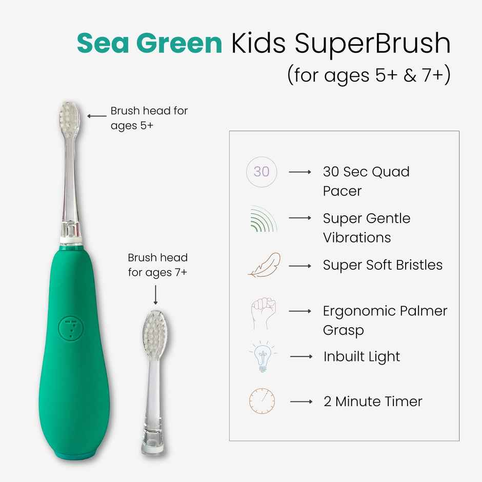 Seven Oral Care Kids Superbrush Sea Green