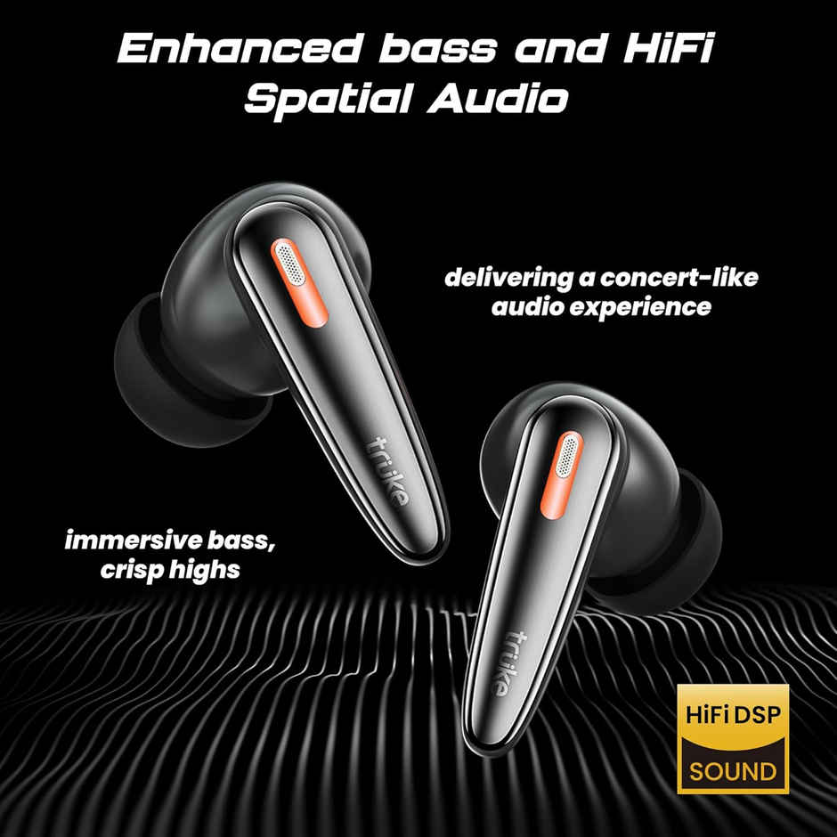 Truke Crystal Bass Earbuds - Matte Black