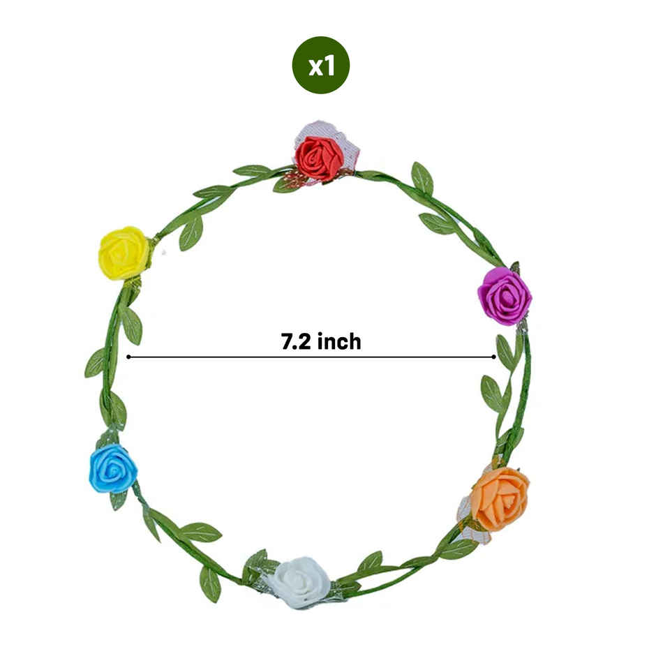 Flower Tiara for Women | White Hairband | Party Propz