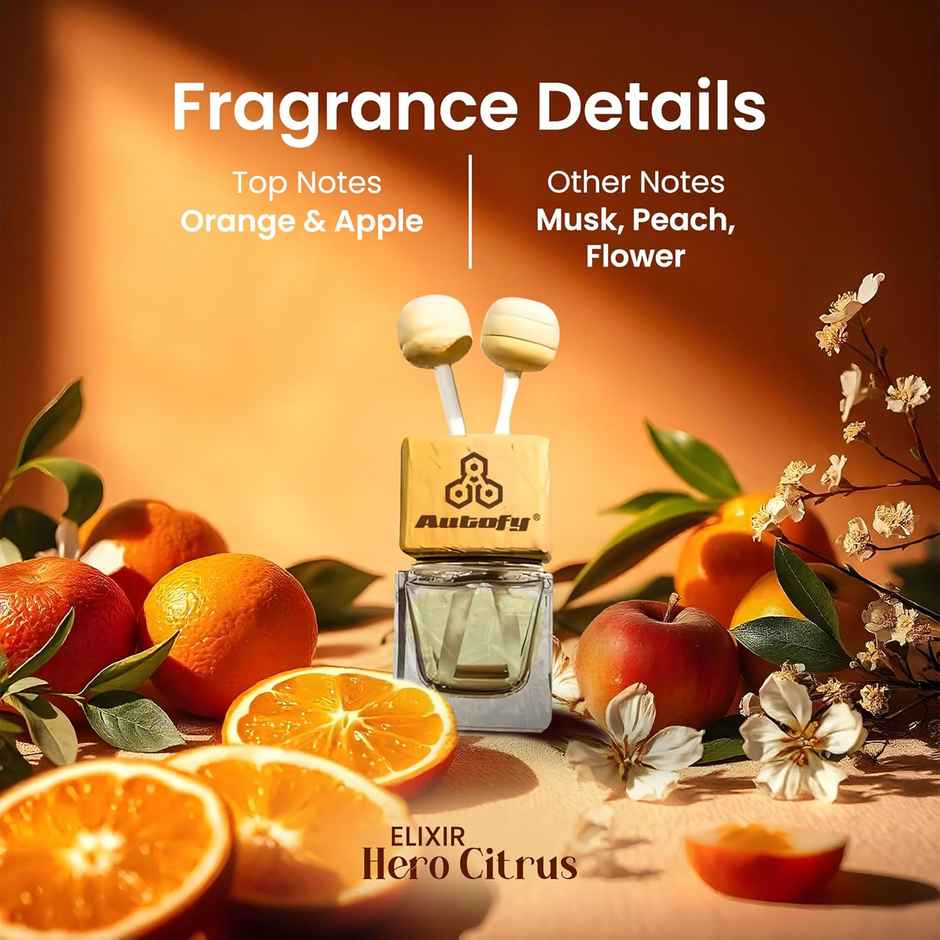 Autofy ELIXIR Car Perfume AC Vent Car Fragrance Car Air Freshener Long Lasting | Citrus