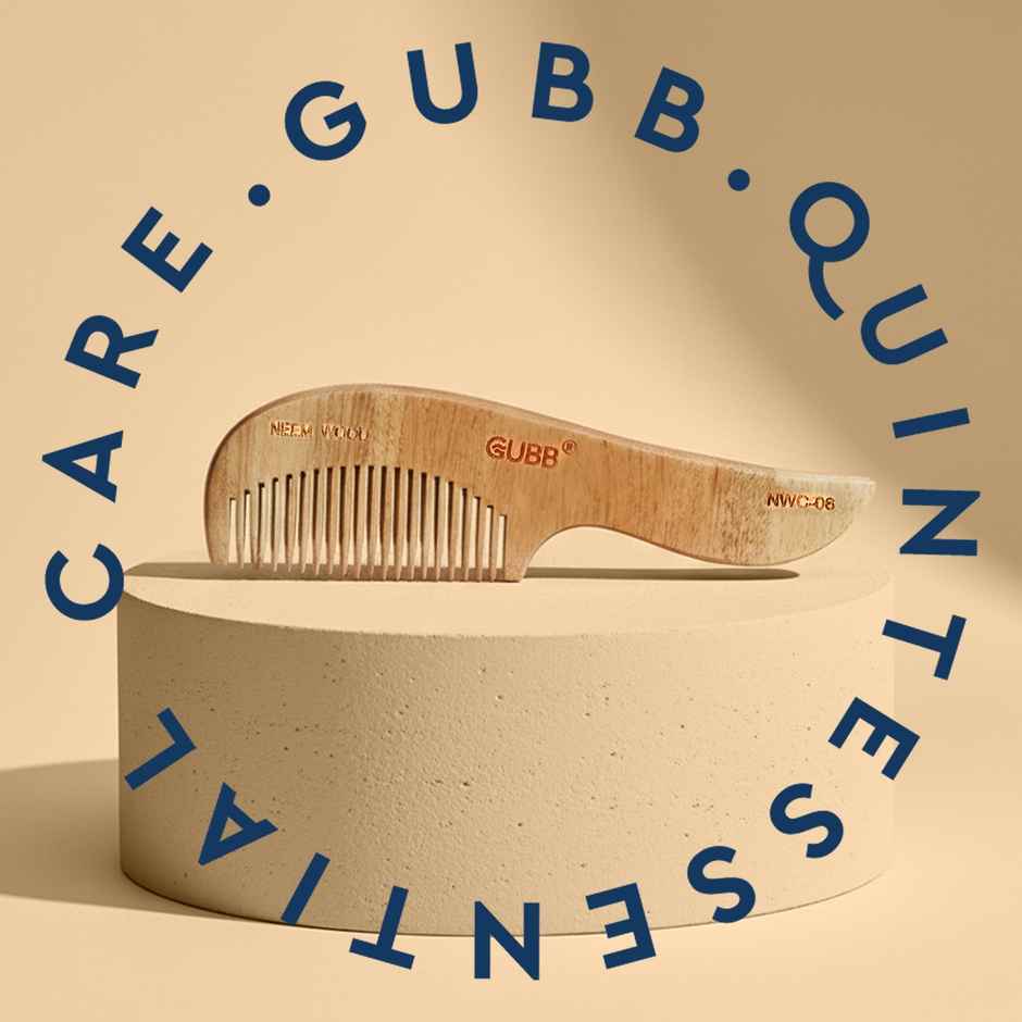 GUBB Small Handle Neem Wood Comb