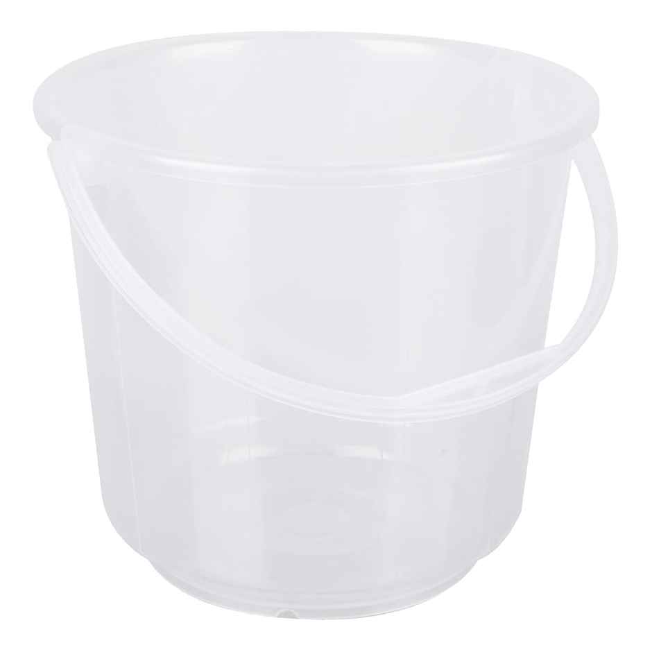 Heart Home Transparent Small Plastic Bucket - 5 L | For Mopping, Cleaning, Storage