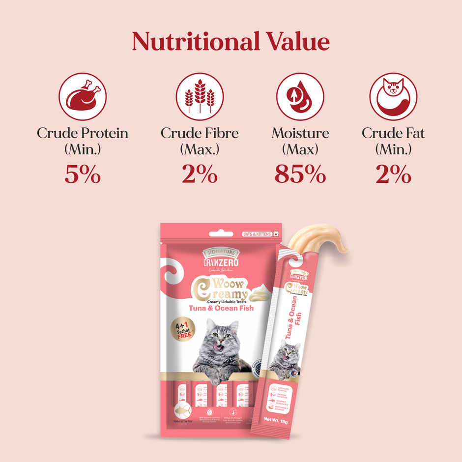 Grain Zero Creamy Lickable Cat Treat - Tuna & Ocean Fish