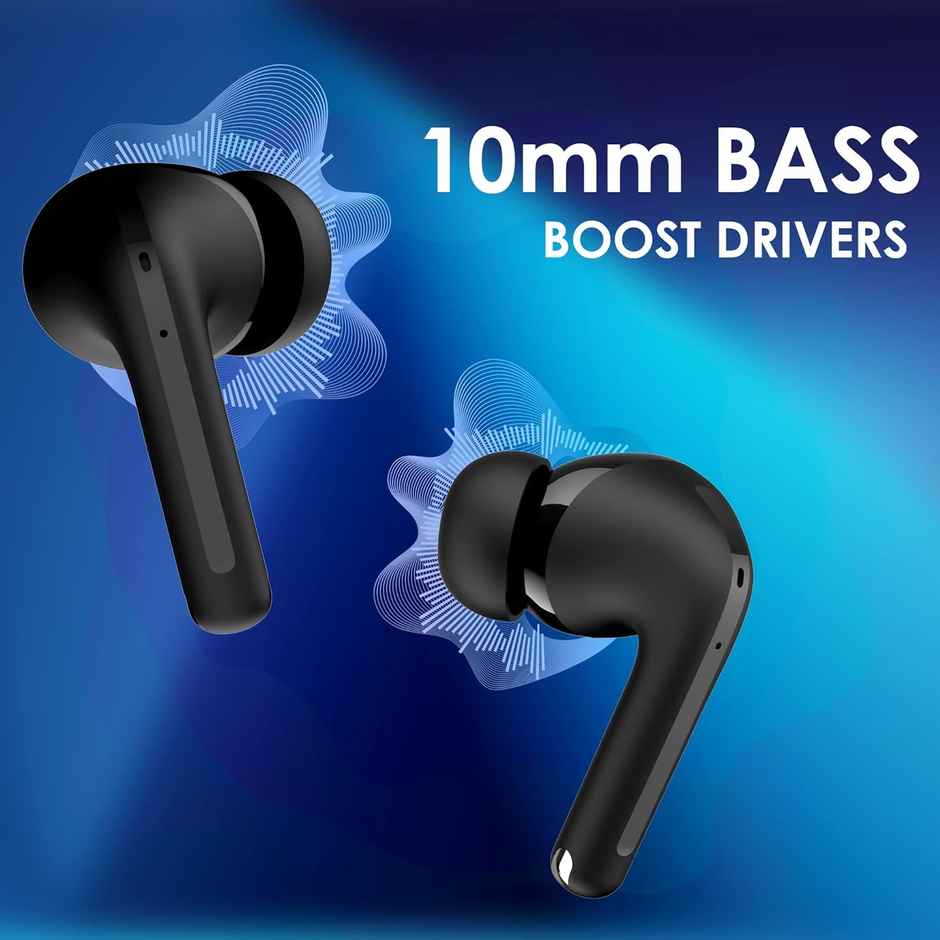 itel T31 TWS Earbuds - 30H Playtime, -25Db ANC, Quad Mic ENC, IPX5, 10Mm Bass, Black