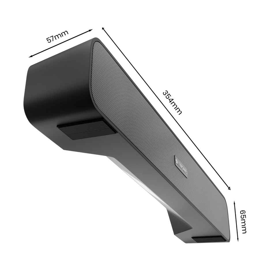 ZEBRONICS Zeb-Astra 20 Wireless BT v5.0 Portable Bluetooth Speaker with 10W RMS Output, TWS, 10H Backup Approx, Built in Rechargeable Battery FM Radio, AUX, mSD, USB, Call Function and Dual 52mm Drivers Multi - Black