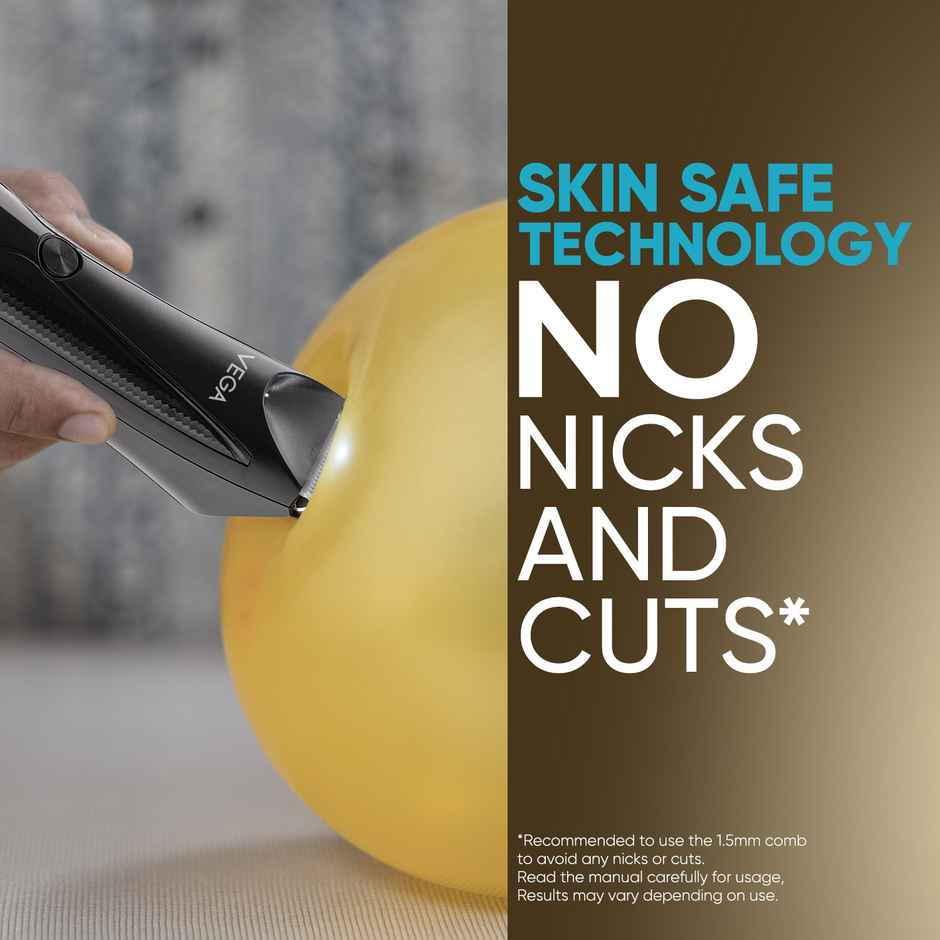 VEGA CleanBall Full Body Trimmer for Men Private Parts, Body, IPX5, 90 mins Runtime (VHTH-33)