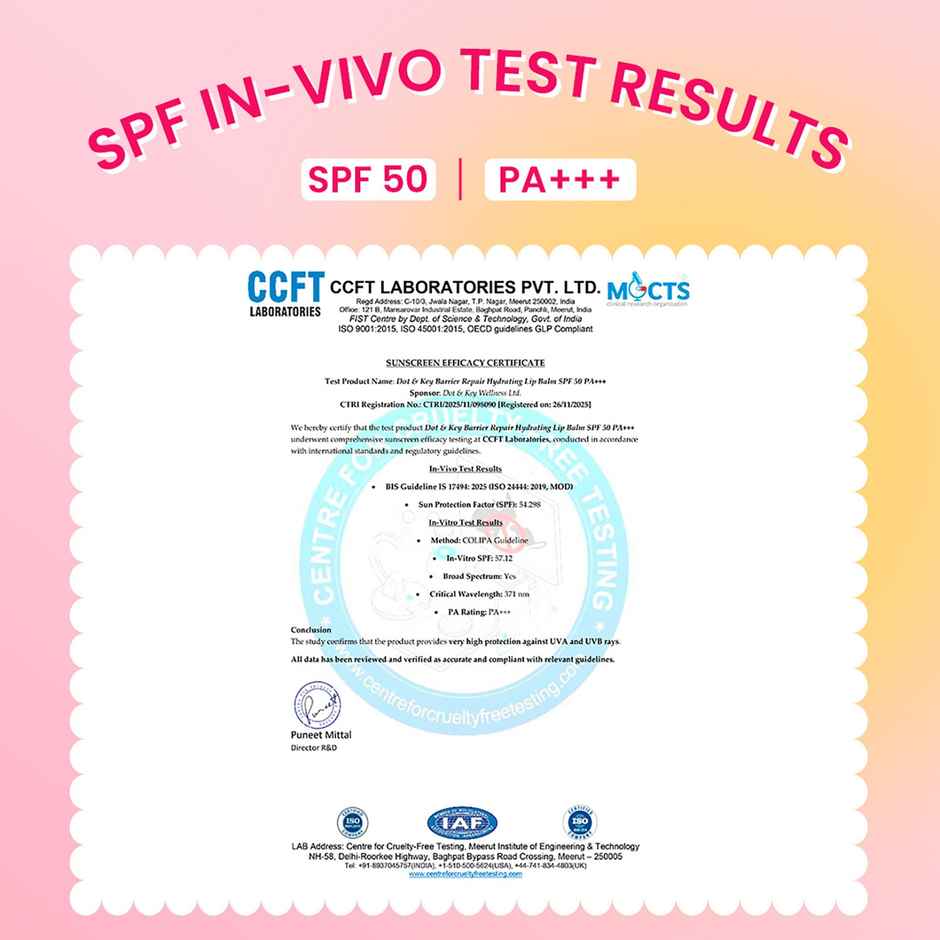 Dot & Key Barrier Repair Hydrating Lip Balm SPF 50 | Cherry Crimson