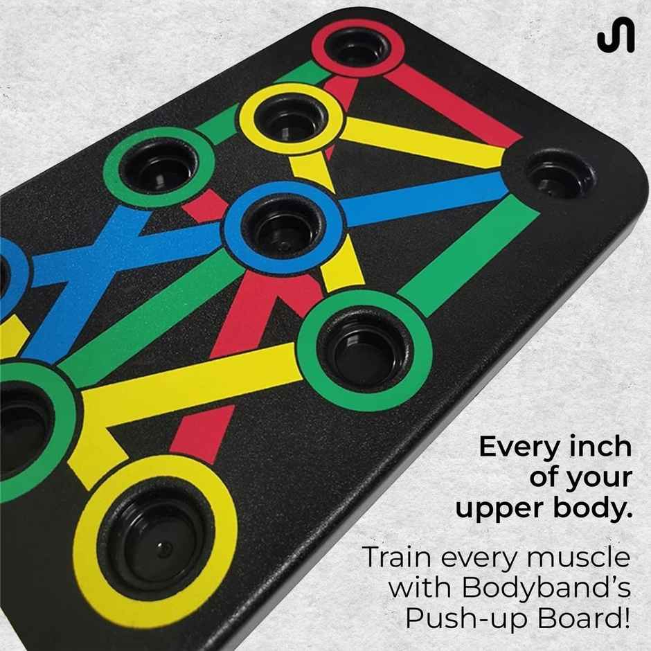 Boldfit Bodyband Pushup Board For Men Push Up Board Fitness Equipment Black