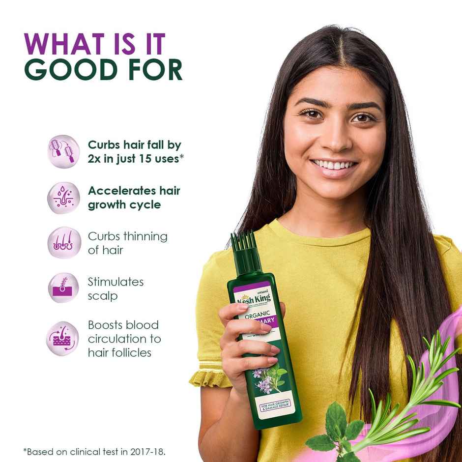 Kesh King Rosemary Oil With Tulsi For Hair Growth & Damage Repair Boosts Hair Growth