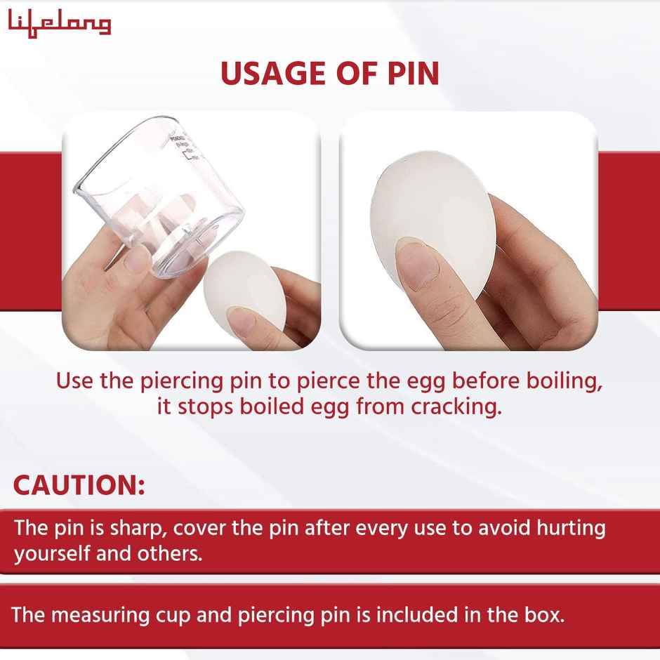 Lifelong 360 W Egg Boiler - 7 Eggs | Automatic Turn-Off