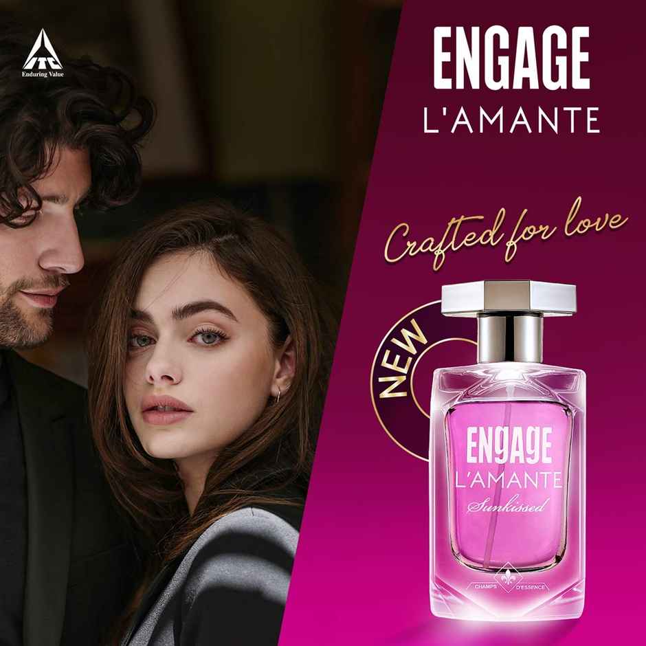Engage L'Amante Sunkissed Eau De Parfum for Women, Floral Fragrance Scent