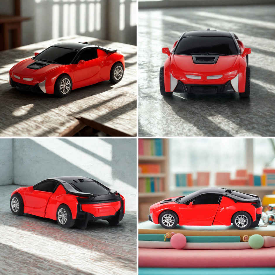 Race N Roll Deforming Friction Car Bm Red