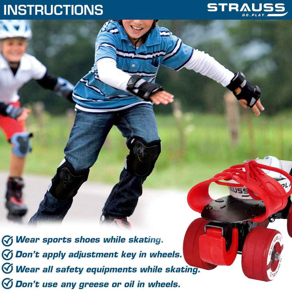 Strauss Senior Roller Skates, (Black)