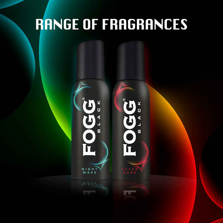 Fogg Black Night Wave No Gas Long Lasting Perfume Deodorant Spray for Men and Women