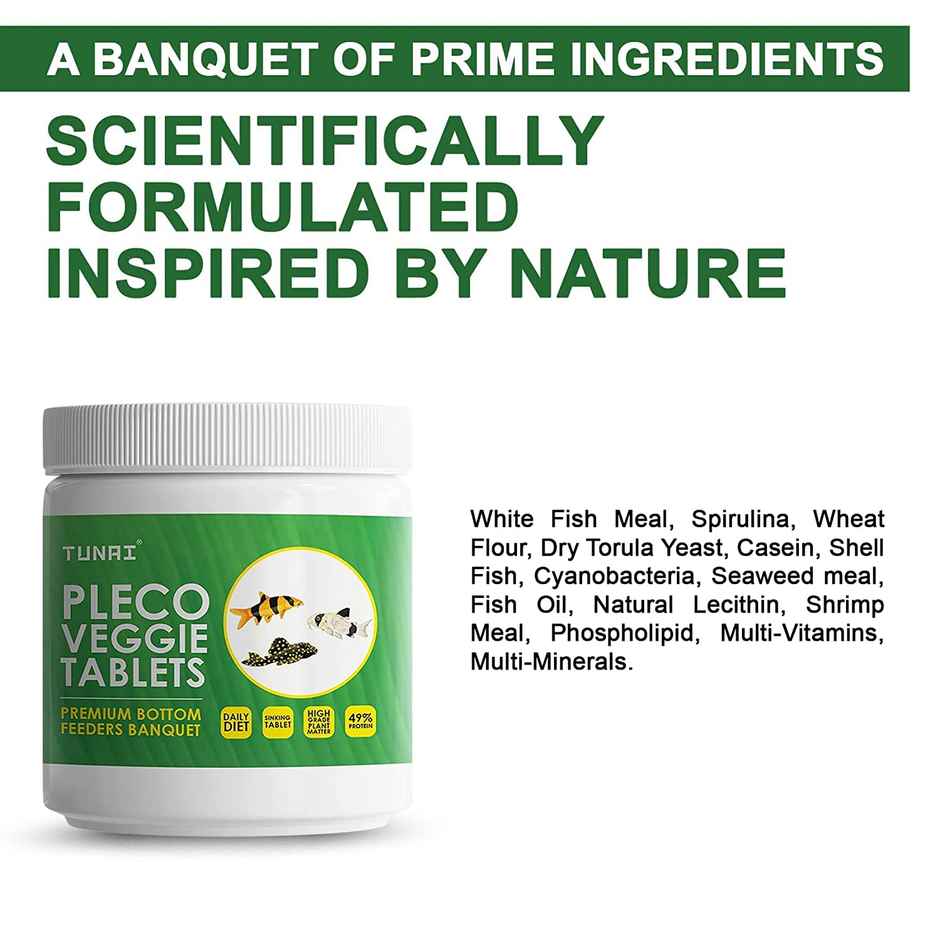 Tunai Pleco Veggie Tablets For Pleco & Other Bottom Feeders