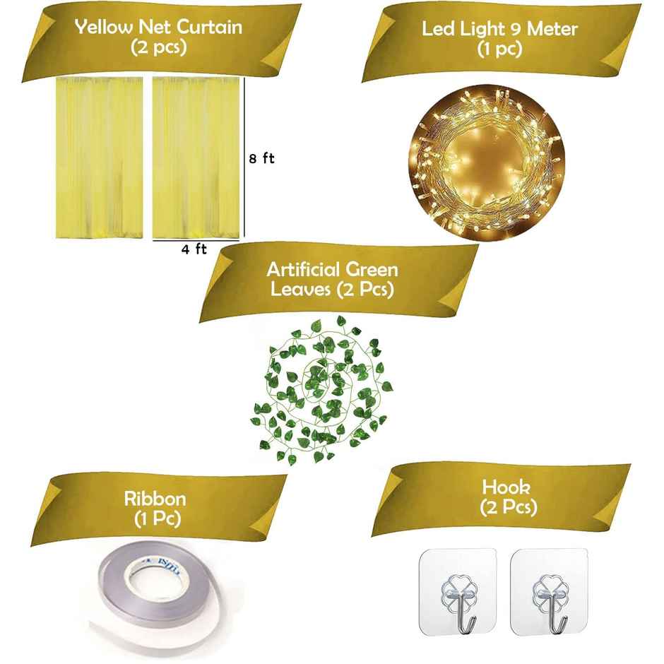 Haldi Decoration Items For Marriage | Pack Of 8 | Party Propz