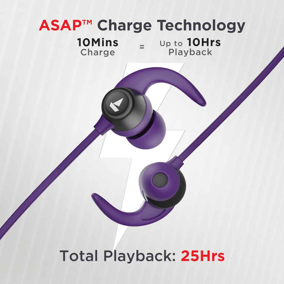 boAt Rockerz 255 Neo Bluetooth Wireless in Ear Earphones with Mic with Enx- Tech(Purple Haze)