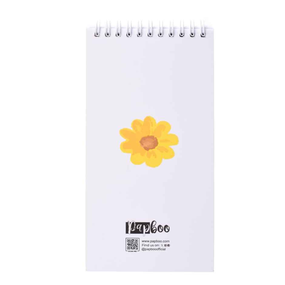 Papboo To-Do List With 80 Planing Pages 4*8 Inches, 70 Gsm Paper - Floral