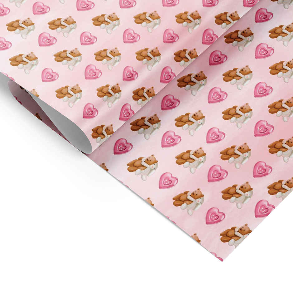 Tiger Notes Gift Wrap | Pink Teddy