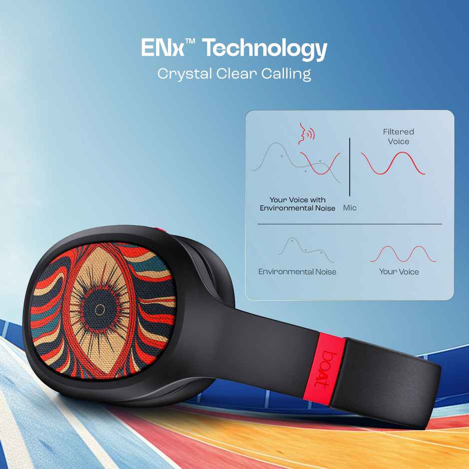 boAt Rockerz 460 Over Ear BT Headphones W/ 30H Playtime, 40Mm Driver (Cosmic Vision)