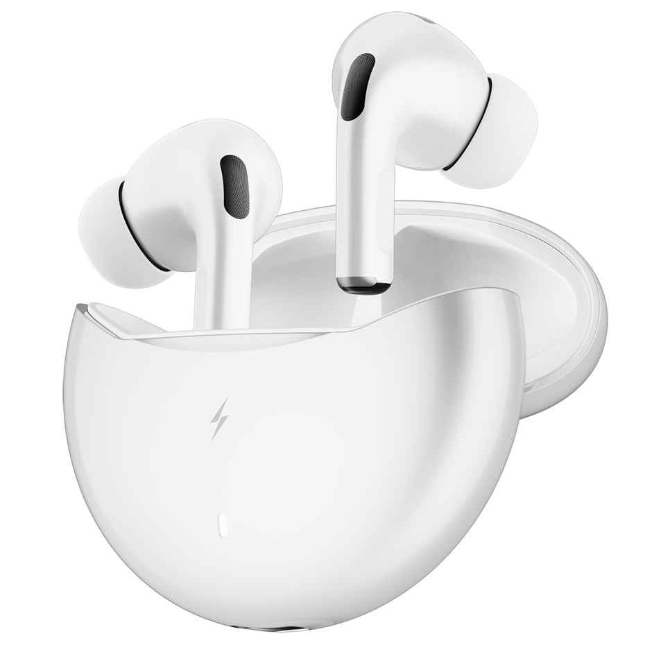 Fire-Boltt Fire Pods Aero TWS Earbud with Custom EQ Profile, Quad Mic ENC & 50H Playtime, Ultra Low 50ms Game Mode, White