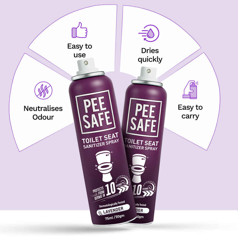 Pee Safe Toilet Seat Sanitizer Spray (Lavender)