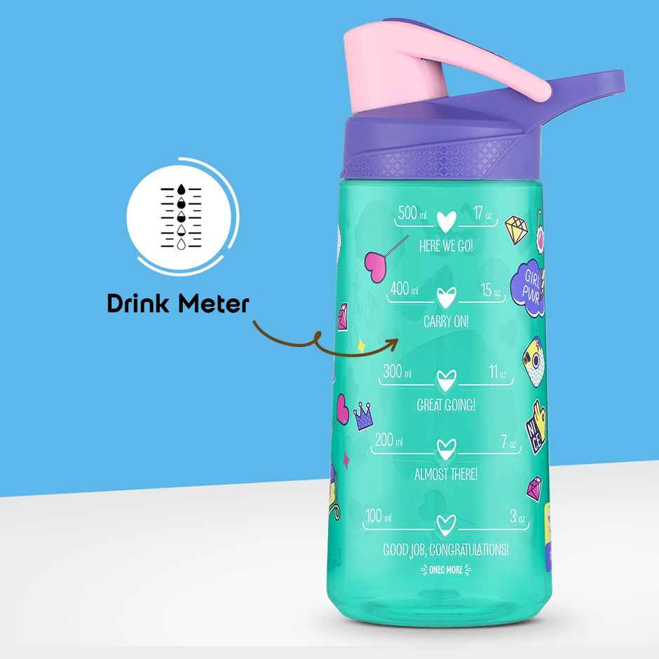 Rabitat Flip Lock | Spill-Proof 100% BPA Free Kids Water Bottle | Food-Grade