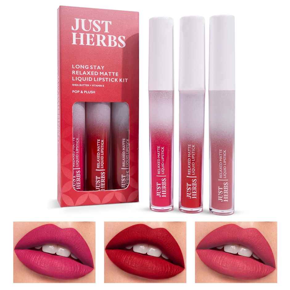 Just Herbs Long Stay Relaxed Matte Liquid Lipstick - Pop & Plush