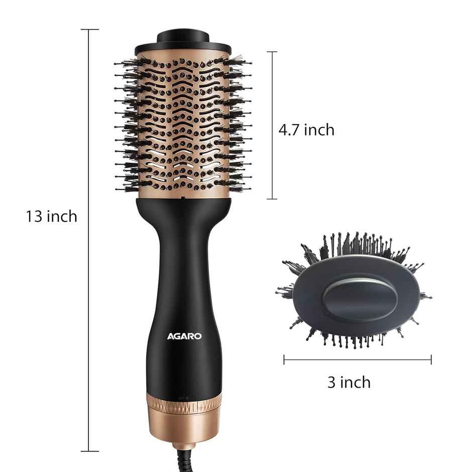 AGARO 1200 Watts Professional Volumizer Hair Dryer,One Step Styler, Hot Air Blow Brush for Women
