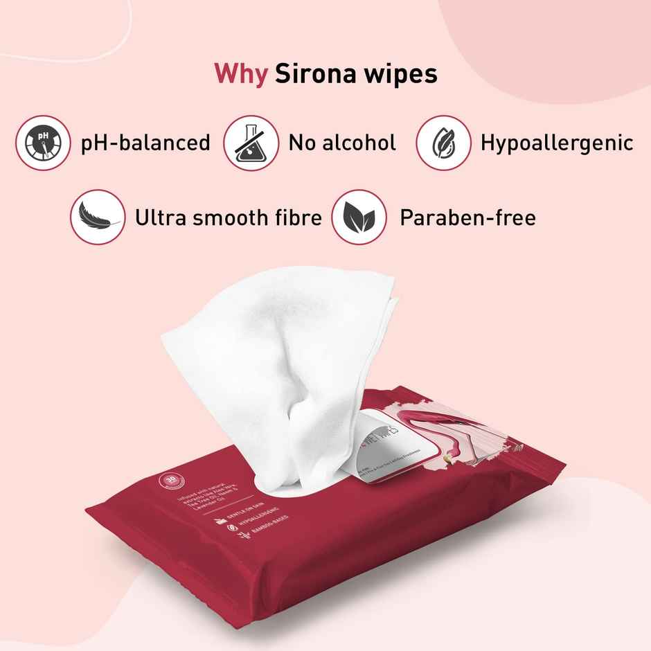 Sirona Intimate Wipes for Gentle, pH-Balanced Cleansing | 10 Pulls Per Pack