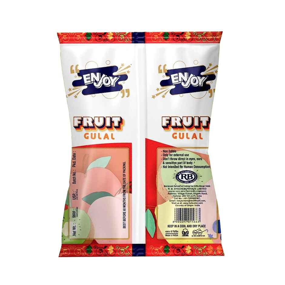 Enjoy Fruit Gulal | Pink | 80 g | Tota