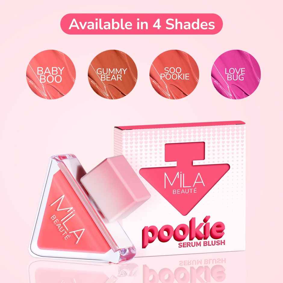 Mila Beaute Pookie Serum Blush | Soft Matte | Highly Pigmented | No Dryness | Baby Boo