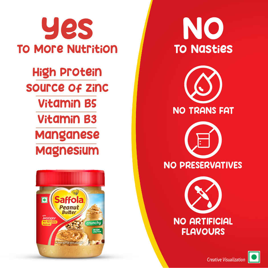 Saffola Peanut Butter with Jaggery, Crunchy