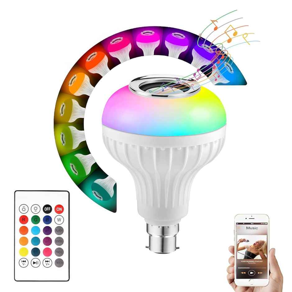 Desidiya Color Changing 5 W Led Bulb (With Bluetooth Speakers) | E27 Base Holder