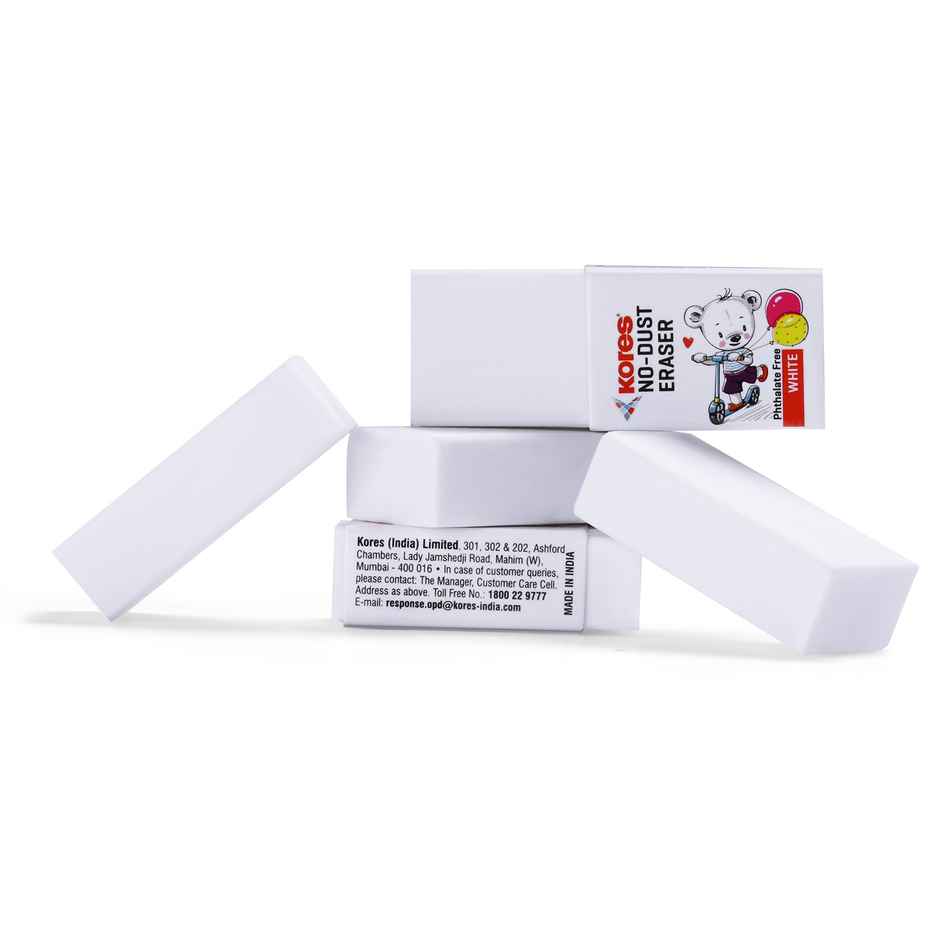 Kores Non Dust Eraser | White - Box of 20 pcs