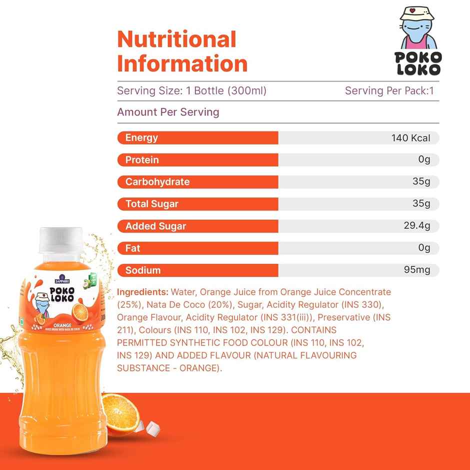 Sapphire Poko Loko Orange Nata Drink